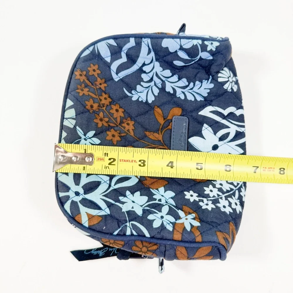 Vera Bradley Quilted Cosmetic Makeup Toiletry Bag PVC Lined‎ Floral Print